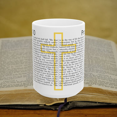 Proverbs 10 Full Text - 15oz Coffee Mug